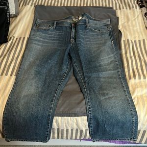 Old navy blue jeans